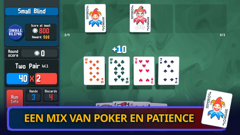 Balatro store still of a card hand